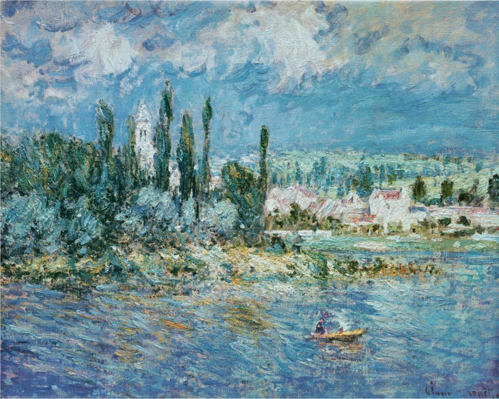 Boat Landscape with Thunderstorm - Claude Monet Paintings